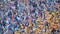 Kazan, RUSSIA - JUN 16, 2018: Fans create a wave with their hands. FIFA world cup 2018.