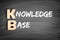 KB - Knowledge Base acronym, technology concept on blackboard