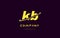 Kb small alphabet yellow letter logo vector icon design