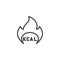 Kcal burn line icon