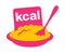 Kcal icon - plate, dishes and spoon