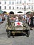 KDF 82 Kubelwagen (also VW 82, Type 82) with red cross (ambulance) on parade during annual city celebration of Novy Jicin, Czech