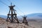 Keane Wonder Mine Tramway Towers Look Out Over Death Valley