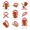 Kebab labels and elements set. Collection icon kebabs. Vector