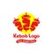 kebab logo, creative vector illustrator, suitable for fast food restaurants.