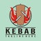 Kebab logo vector - turkish food culinary