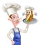 Kebab Mascot Cartoon Chef