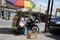 Kediri, East Java, Indonesia - March 27th, 2021: Duku seller on the street. Duku also call lanzones, Lansium parasiticum or longko