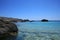 Kedrodasos beach private paradise blue lagoon free camping area rocky coast with crystal waters and corals covid-19 season prints
