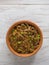 Keema Beef Curry - Indian dish with meat and peas