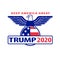 Keep America Great Trump 2020 Text for US Election With American Eagle