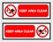 Keep Area Clear Symbol Sign, Vector Illustration, Isolate On White Background Label .EPS10