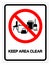 Keep Area Clear Symbol Sign, Vector Illustration, Isolate On White Background Label .EPS10