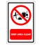 Keep Area Clear Symbol Sign, Vector Illustration, Isolate On White Background Label .EPS10