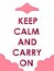 Keep calm and carry on phrase with wonderwoman headdress and clouds. Viva magenta. Gradient. Super woman.