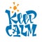 KEEP CALM in cartoon lettering style