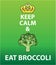 Keep Calm and Eat Broccoli vector