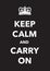 Keep calm imitation poster