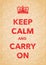 Keep calm imitation poster