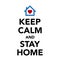 Keep calm and stay at home , coronavirus banner.Vector