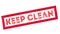Keep Clean rubber stamp