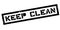 Keep Clean rubber stamp