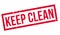 Keep Clean rubber stamp