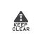 Keep clear exclamation point vector icon