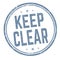 Keep clear sign or stamp