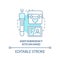 Keep emergency kits on hand turquoise concept icon