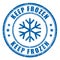 Keep frozen ink blue stamp