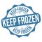 Keep frozen label or stamp