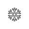 Keep frozen sign line icon