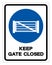 Keep Gate Closed Symbol Sign, Vector Illustration, Isolate On White Background Label. EPS10