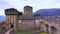 The keep and inner ward of Montebello Castle, Bellinzona, Switzerland