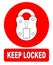 Keep Locked Padlock Sign On White