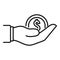 Keep money loan safe icon, outline style