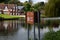 Keep right and maximum speed warning sign on the River Severn in Shrewsbury