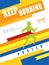 Keep running colorful poster, best marathon, template for sport event, championship, tournament, can be used for card