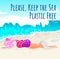 Keep sea plastic free social media post mockup