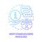 Keep stakeholders involved blue gradient concept icon