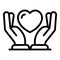 Keep true love icon, outline style