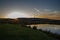 Keepers Pond, The Blorange. Upland water at sunset.