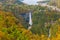 Kegon Falls and Chuzenji lake in autumn, Nikko, Japan.