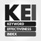 KEI - Keyword Effectiveness Index acronym