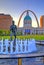 Keiner Plaza and Gateway Arch in St. Louis