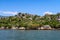 Kekova where sunken shipwrecks of Dolkisthe Antique City which was destroyed by earthquakes in the 2nd century, Tukey