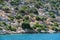 Kekova where sunken shipwrecks of Dolkisthe Antique City which was destroyed by earthquakes in the 2nd century, Tukey