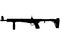 KEL-TEC, Keltec Sub 2000 GEN2 9mm or 40 S&W caliber semi automatic folding carbine, rifle detailed realistic silhouette