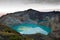 Kelimutu colored crater lake